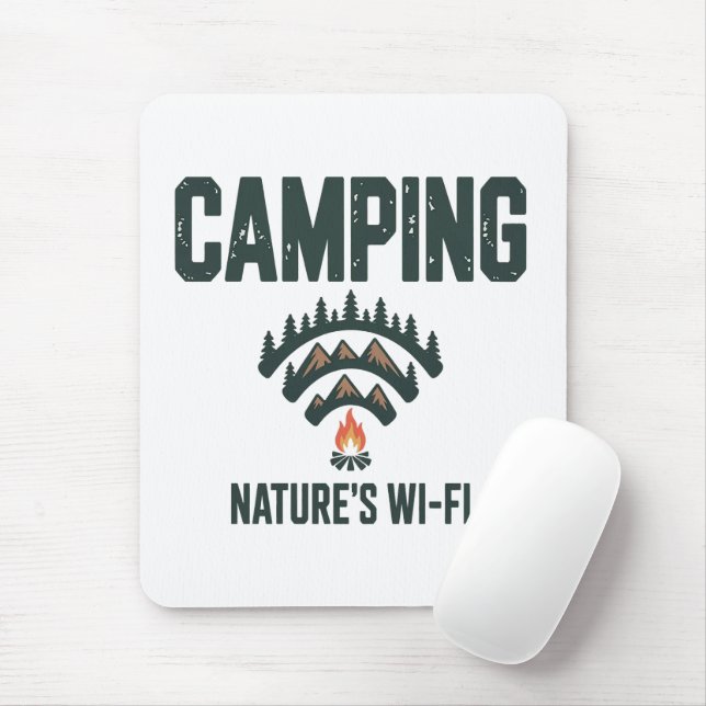 Tapis De Souris Camping Natures Wifi (Avec souris)