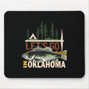 Tapis De Souris Camping pêche en Oklahoma - Nature Oklahoma Pêche