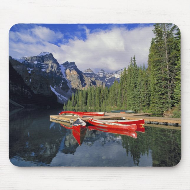 Tapis De Souris Canada, Alberta, Moraine Lake. Le verre (Devant)