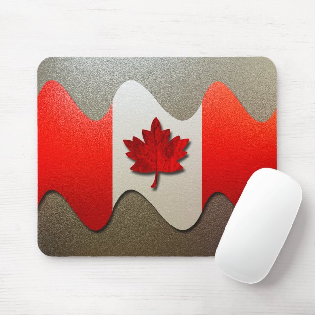 Tapis De Souris Canada Flag-Chrome par Shirley Taylor (Avec souris)