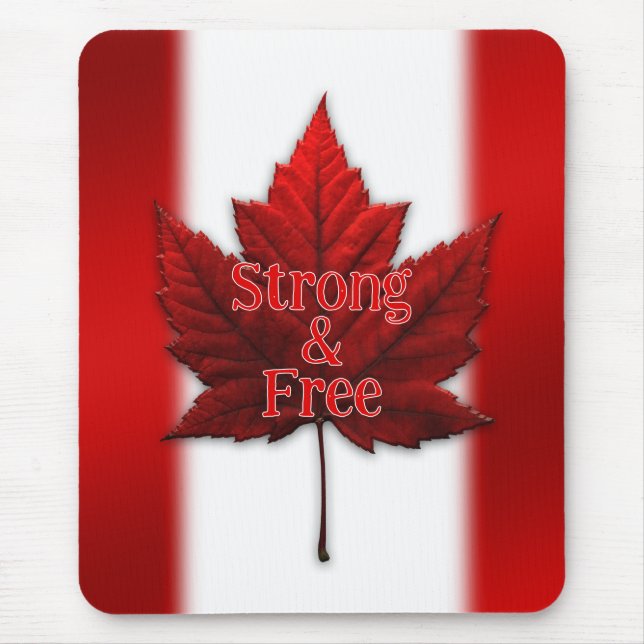 Tapis de souris Canada Rouge Tapis de souris Feuil (Devant)