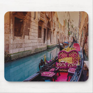 Tapis De Souris Canal avec gondole traditionnelle à Venise, Italie