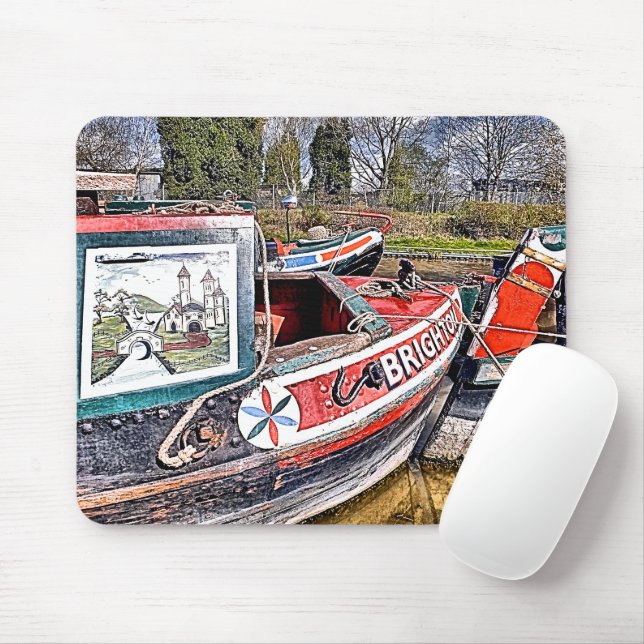 TAPIS DE SOURIS CANAL NARROWBOATS (Avec souris)