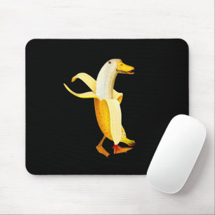 Tapis De Souris Canard Banane. Animaux de fruits anthropomorphes d