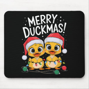 Tapis De Souris Canard Chandail de Noël Joyeux Duckmas Fairy Light