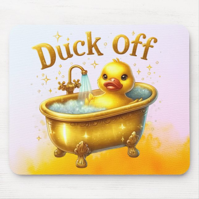 Tapis De Souris Canard de bain drôle (Devant)