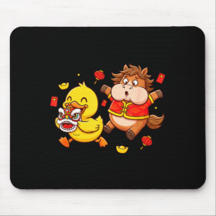 Tapis De Souris Canard de cheval chinois drôle enfants hommes femm