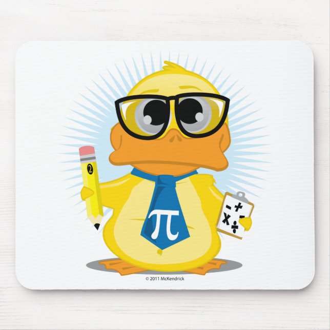 Tapis De Souris Canard de professeur de maths (Devant)