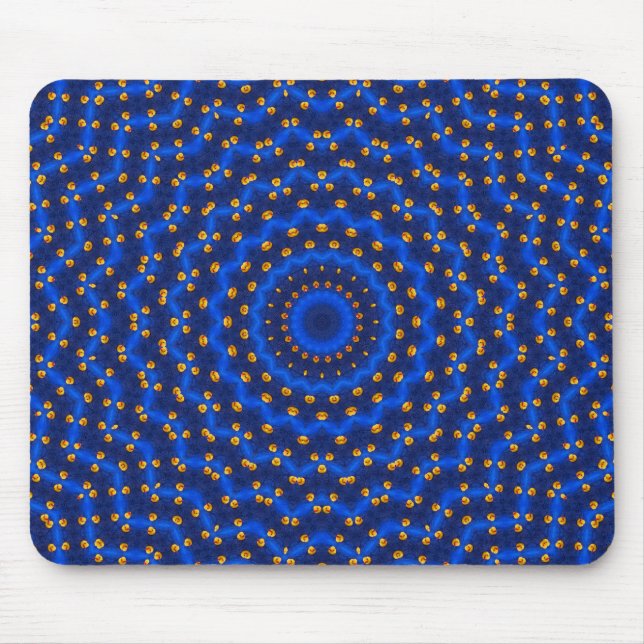 Tapis De Souris Canard sur bleu Kaleidoscope Small (Devant)