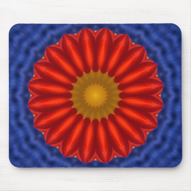 Tapis De Souris Canard sur fond bleu avec jaune (Devant)