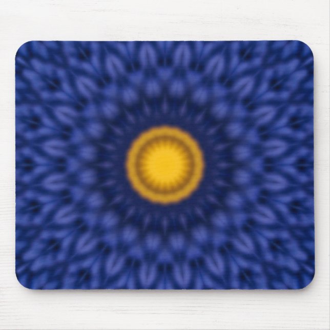 Tapis De Souris Canard sur fond bleu avec jaune (Devant)