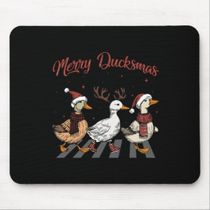 Tapis De Souris Canards de Noël Merry Ducksmas Drôle Animaux Fêtes