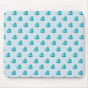 Tapis De Souris Canards en caoutchouc bleu personnalisables par st
