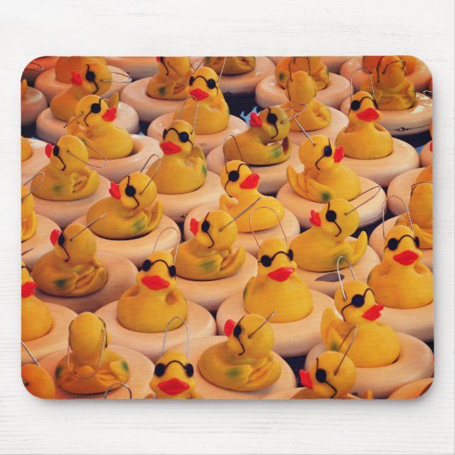 Tapis De Souris Canards en caoutchouc jaune cool (Devant)