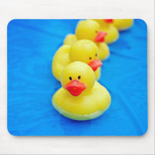 Tapis De Souris canards en caoutchouc jaune dans la piscine