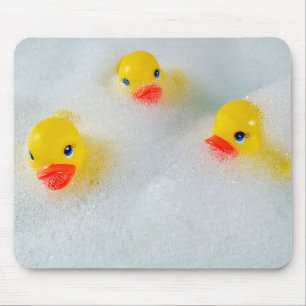 Tapis De Souris canards jaunes dans le bain à bulles