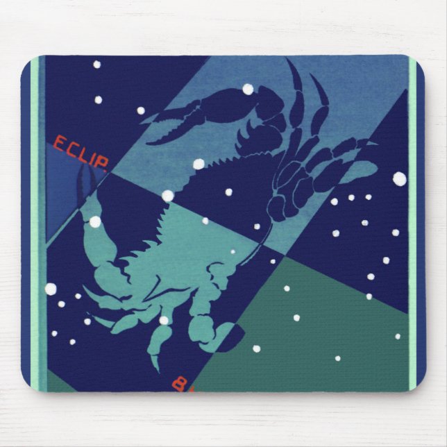 Tapis De Souris Cancer Constellation de crabe Astrologie zodiaque  (Devant)