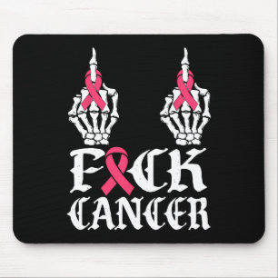 Tapis De Souris Cancer Crâne et os croisés Squelette Cancer du sei
