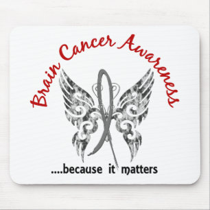 Tapis De Souris Cancer du cerveau grunge du papillon 6,1 de