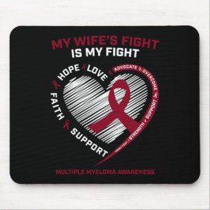 Tapis De Souris Cancer du sang de la femme La lutte de ma femme co