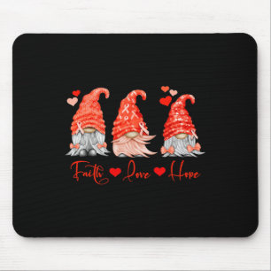 Tapis De Souris Cancer du Sang Foi Espoir Amour Gnomes rouges Guer