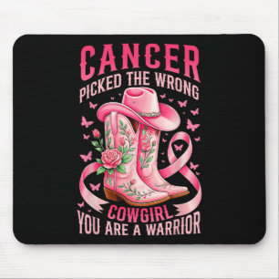 Tapis De Souris Cancer Du Sein Choisi La Mauvaise Cowgirl Vous Ête