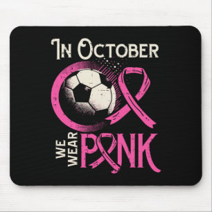 Tapis De Souris Cancer du sein Football Octobre Porter du Rose Sen