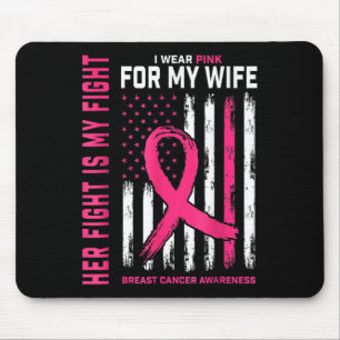 Tapis De Souris Cancer du sein Sa lutte est ma lutte Je porte rose