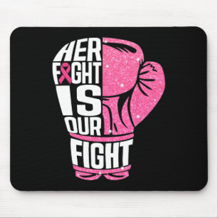 Tapis De Souris Cancer du sein Sa lutte est notre combat Gants de