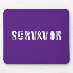 Tapis De Souris Cancer du survivant Ruban Inspiration Motivationne