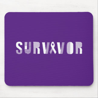 Tapis De Souris Cancer du survivant Ruban Inspiration Motivationne