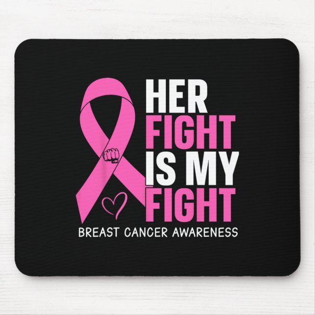 Tapis De Souris Cancer Son Combat Est Mon Combat Sensibilisation A (Devant)
