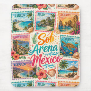 Tapis De Souris Cancun Soleil Sable Mexique Plages Tropicales Beau