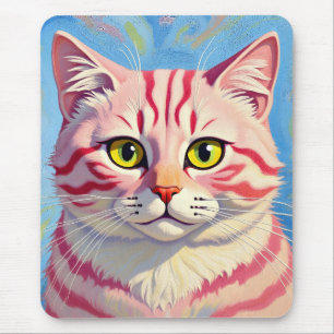 Tapis De Souris « Candice » Une Mystique à rayures Cerise – Portra
