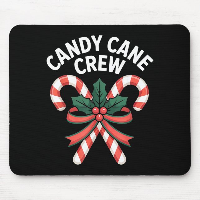 Tapis De Souris Candy Cane Crew Christmas Girls Boys Kids Adult Ho (Devant)