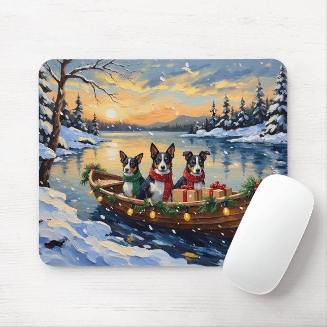 Tapis De Souris Cane Corso Noël Bateau Vacances (Avec souris)