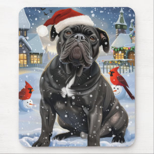 Tapis De Souris Cane Corso Winter Wonderland Noël Joie