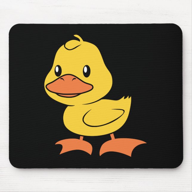 Tapis De Souris Caneton jaune mignon heureux (Devant)