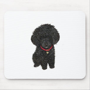 Tapis De Souris Caniche nain ou jouet - Noir 1