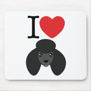 Tapis De Souris Caniche noir Mousepad