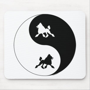 Tapis De Souris Caniche Yin Yang