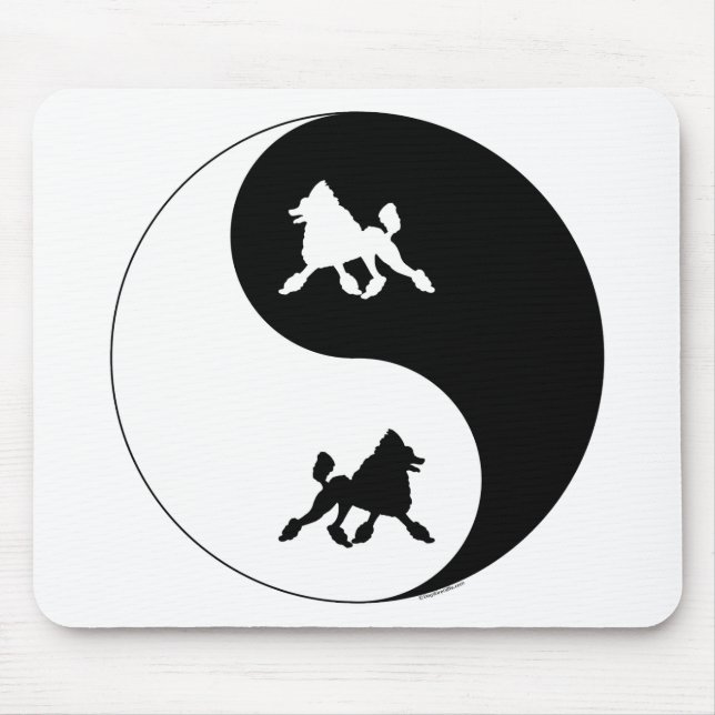 Tapis De Souris Caniche Yin Yang (Devant)