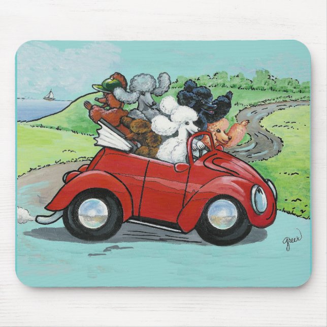 Tapis De Souris Canicule rouge Vintage convertible (Devant)