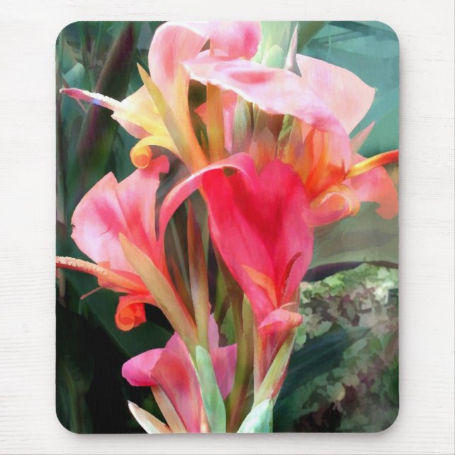 Tapis De Souris Cannas assez dans le rose (Devant)