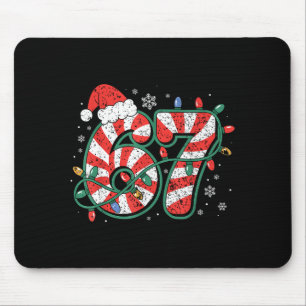 Tapis De Souris Canne de bonbon 67 Drôle de Noël 67 Six Sept Bonbo