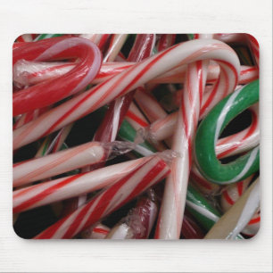 Tapis De Souris Canneberges de Noël Vacances Blanc Vert et Rouge
