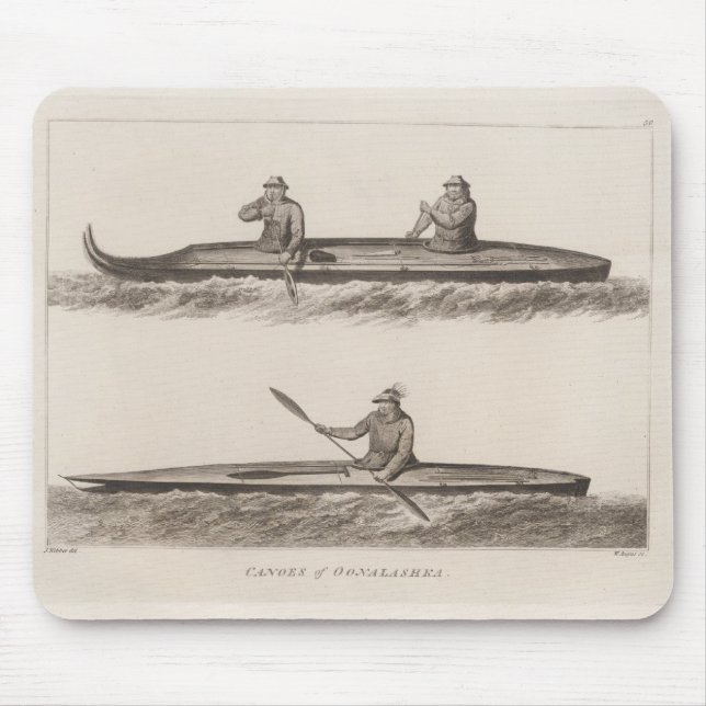 Tapis De Souris Canots, Oonalashka, Alaska (Devant)