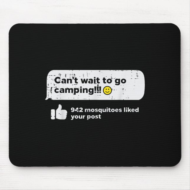 Tapis De Souris Cant Wait Go Camping Moustiques Camper Femmes Fill (Devant)