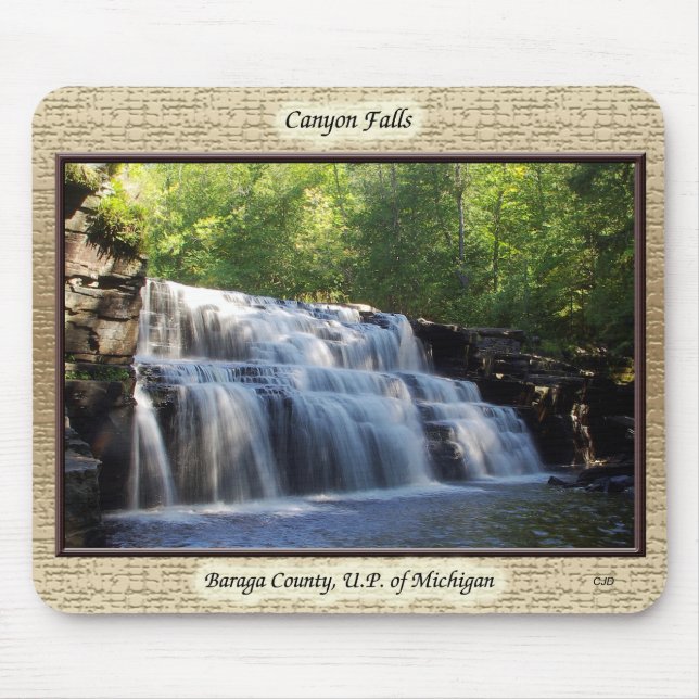 Tapis De Souris Canyon Falls encadré mousepad (Devant)