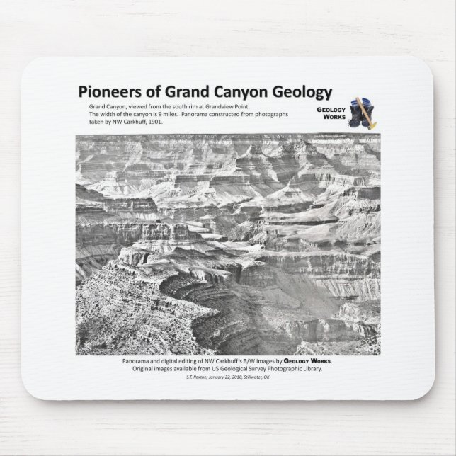 Tapis De Souris Canyon grand II - pionniers de géologie (Devant)